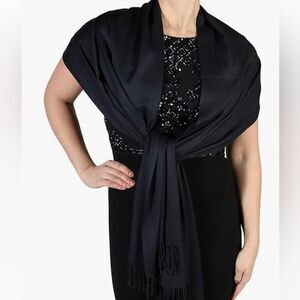 Black Womens Shawl Wrap Soft and Smooth